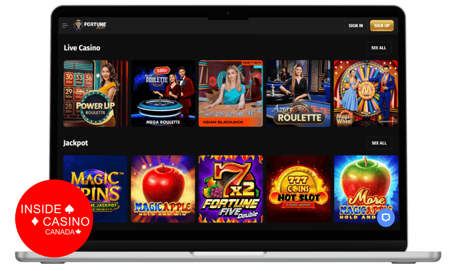 live casino games at fortuneplay