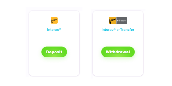 Interac deposit and interac withdrawals