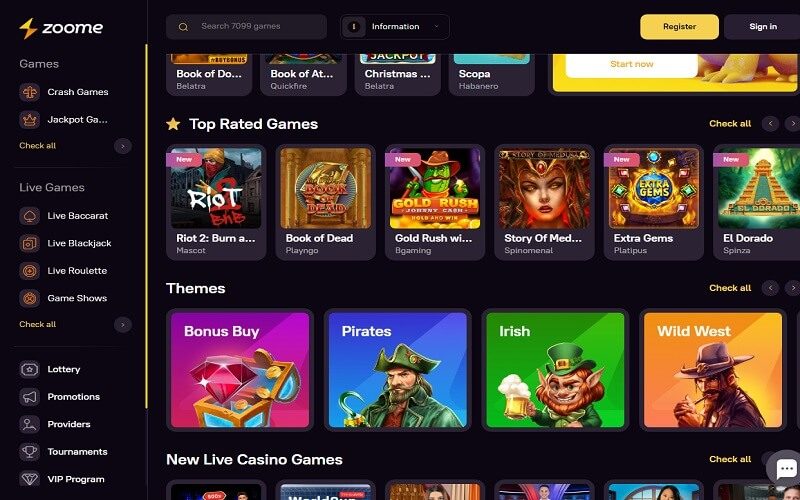 Top games to play at Zoome casino Canada