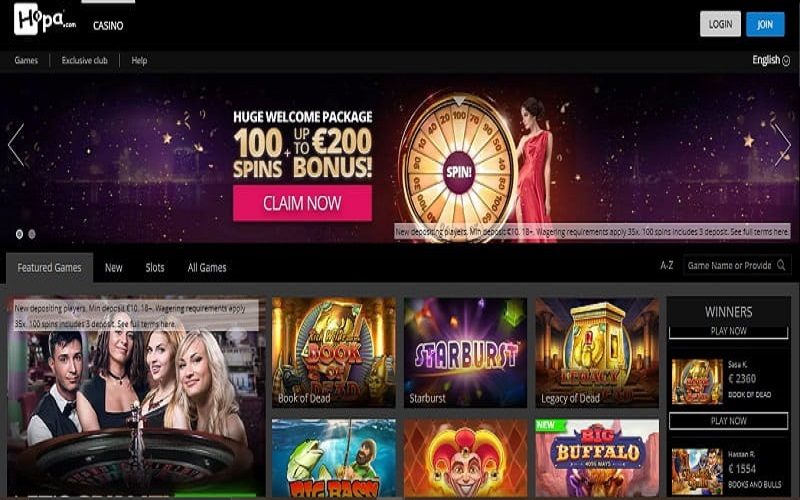 Hopa Casino online casino games and slots review CA