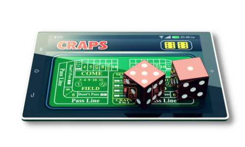 Craps online on a tablet