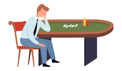 Responsible Gambling 1 Man with gambling addiction