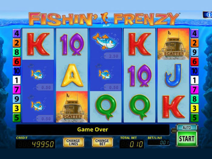 Fishin frenzy slot game reels view ca