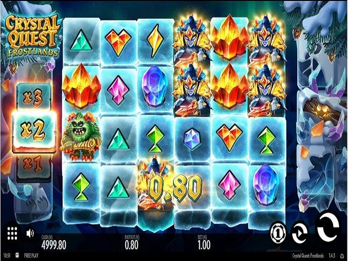 More details on crystal quest frostlands slot game