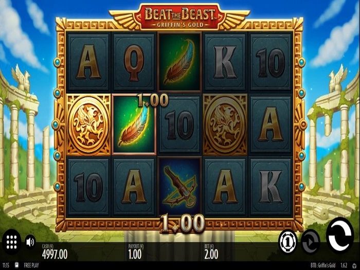 Beat the beast griffin’s gold slot game interface canada
