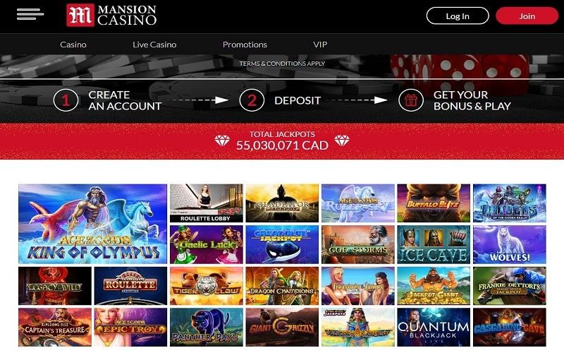 Mansion Casino online Casino games Canada