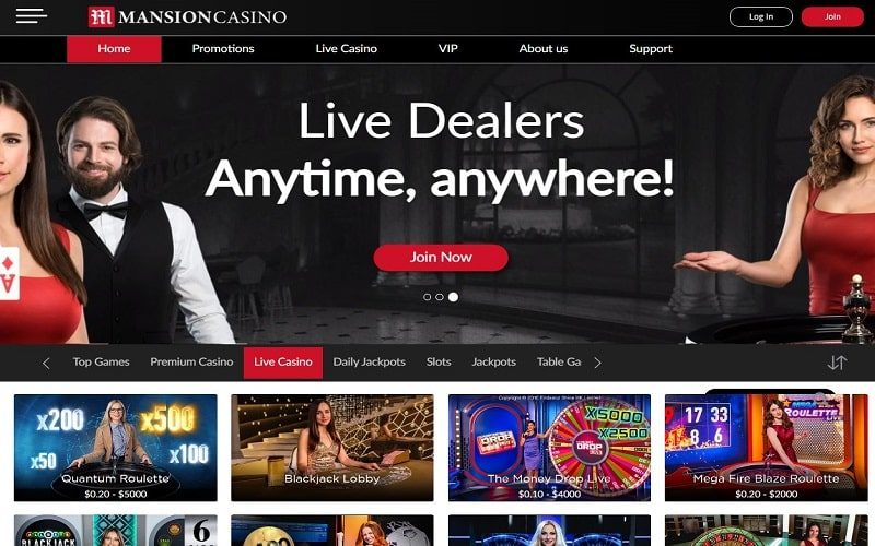 Live Casino Games at Mansion Casino Canada