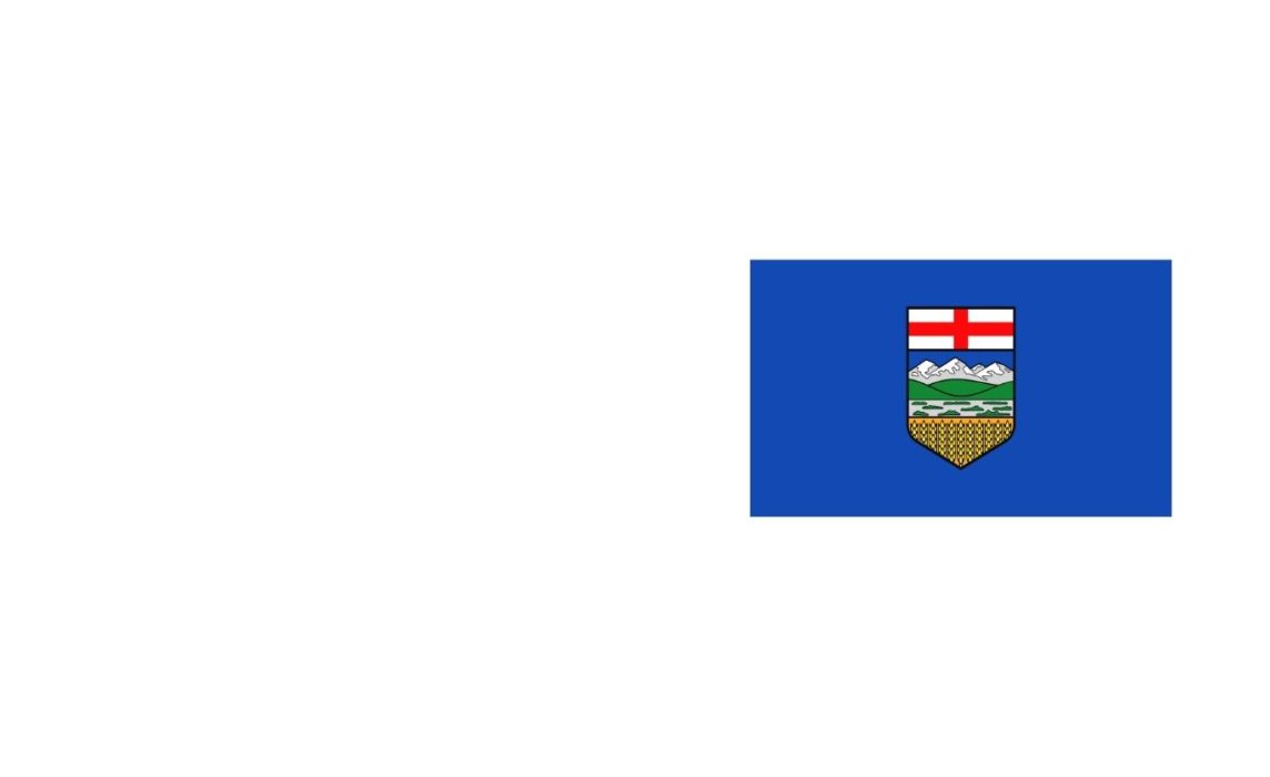 Flag of the province of Alberta in Canada