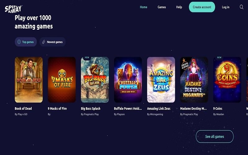 Games to play at SpinAway casino