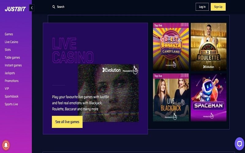 justbit casino canada live games