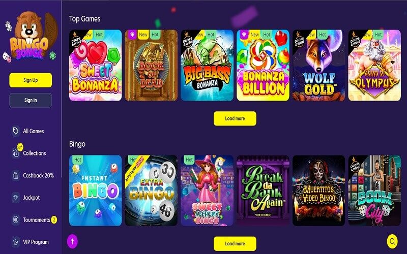 Bingo Bonga top games