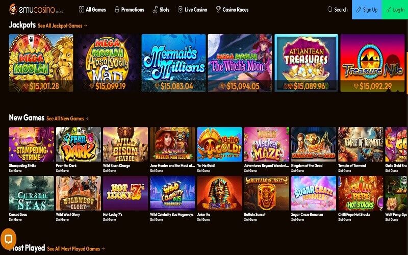 Games to play at Emu Casino