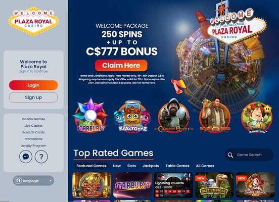 Plaza Royal Casino online slots and games review Canada