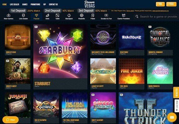 dream vegas casino canada