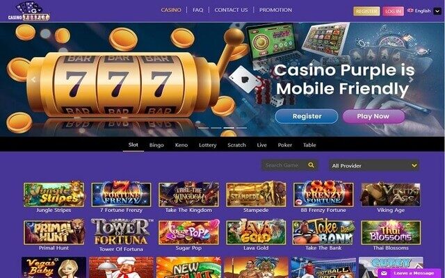 Casino Purple homepage slot games Canada