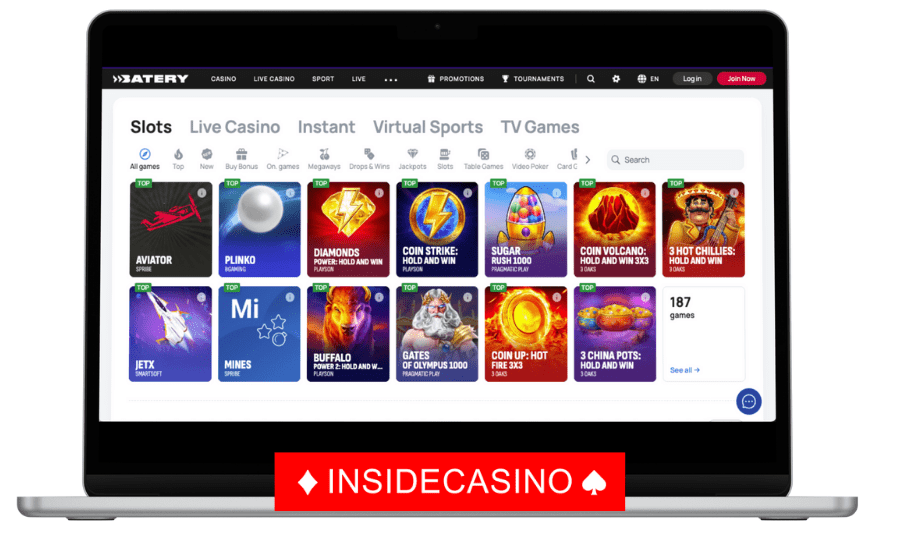 batery casino games