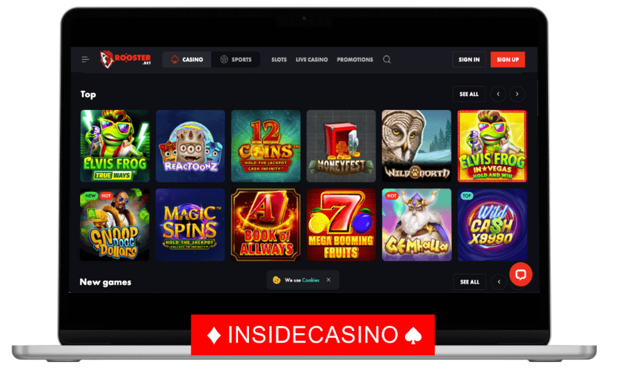 rooster.bet top casino games