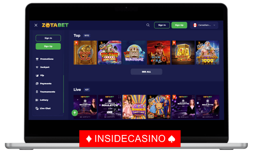 zotabet casino games