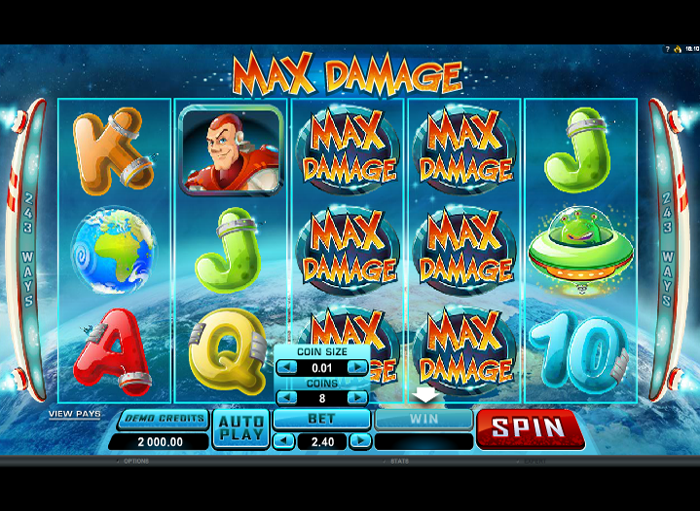 More details on max damage slot game