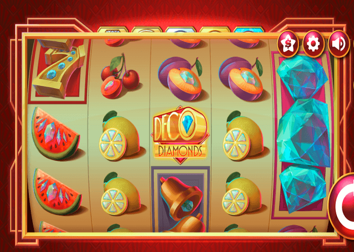 Deco diamonds slot game reels view