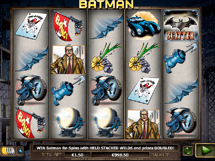 Batman slot reels screenshot