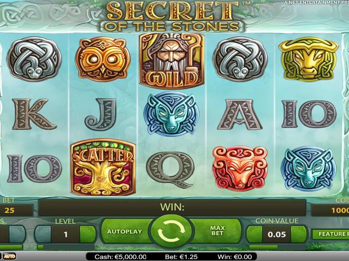 More details on secret of the stones slot game