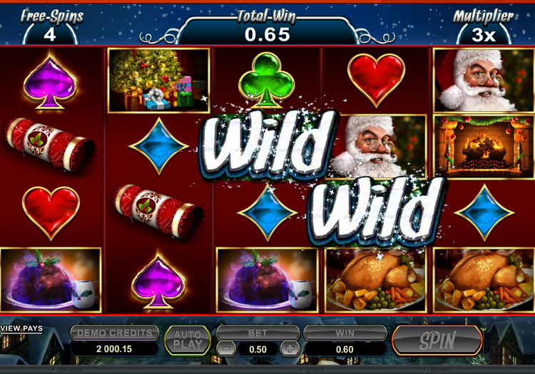 Secret santa slot game reels view