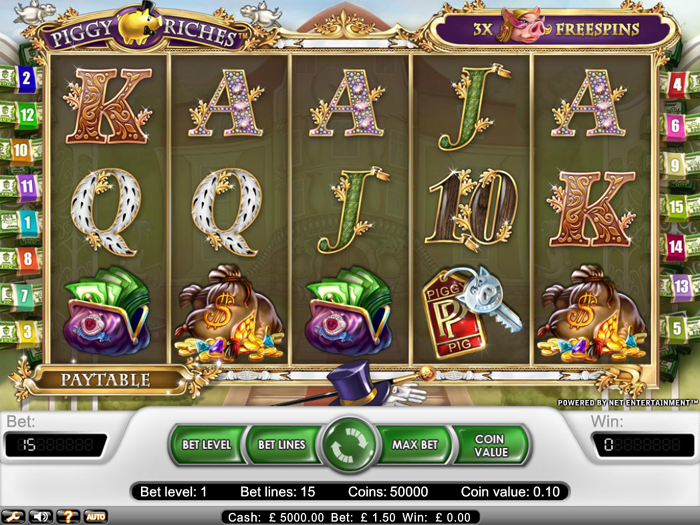 More details on piggy riches slot game