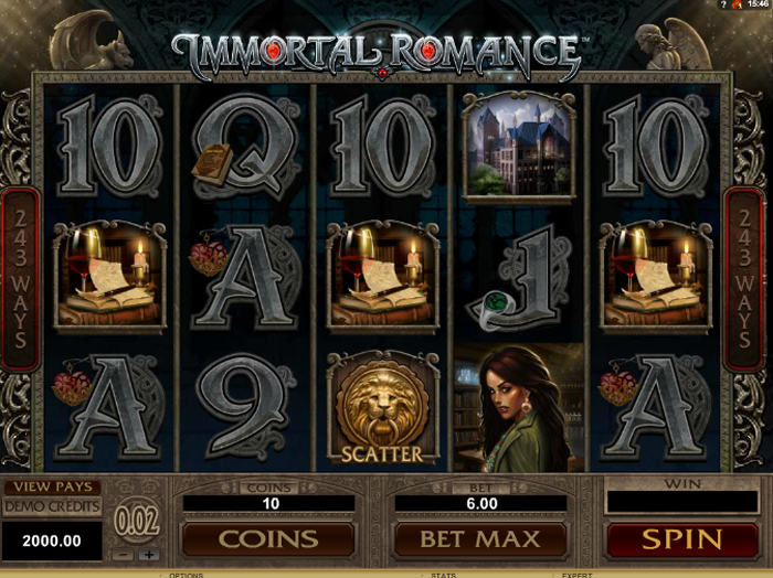 More details on immortal romance slot game