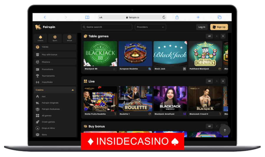faispin live casino games