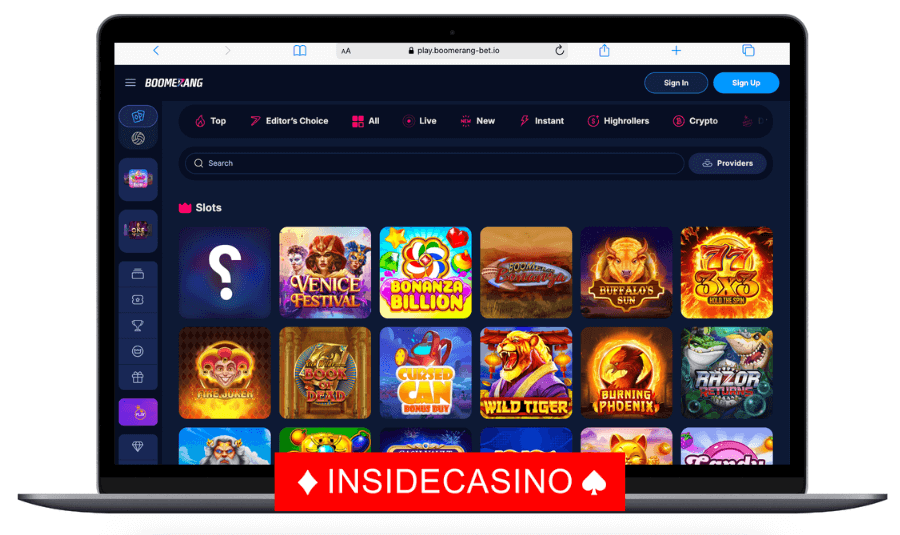 boomerangbet slot games
