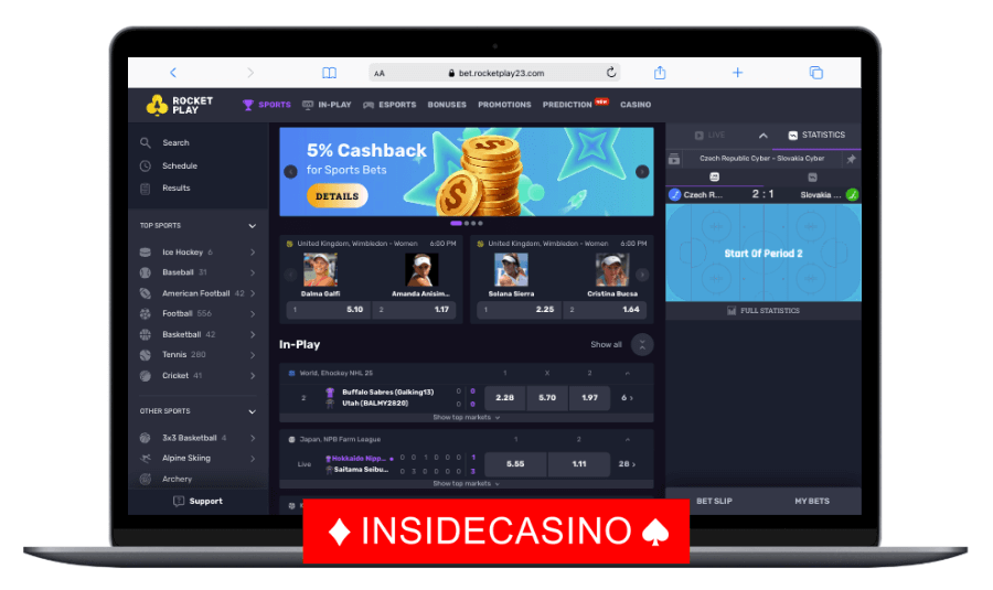 rocket play sports betting