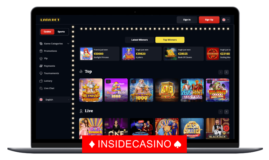 lamabet casino games