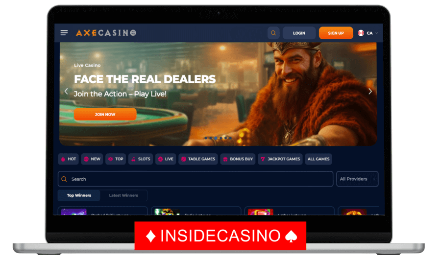 axe casino website