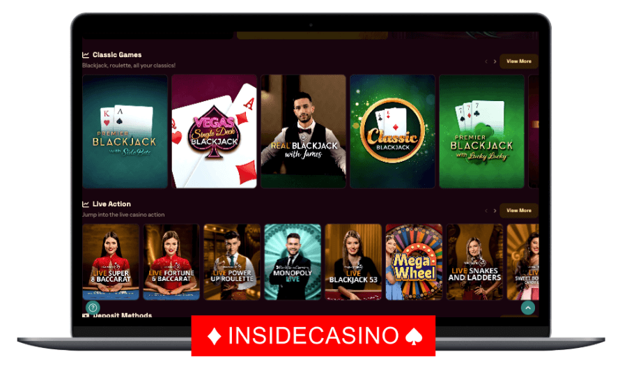 grizzly's quest live casino games
