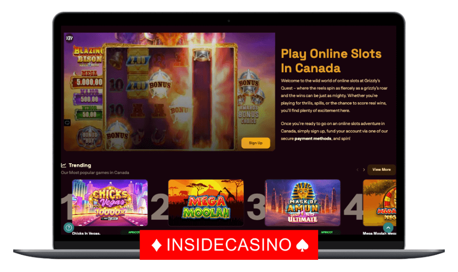 grizzly's quest online slots