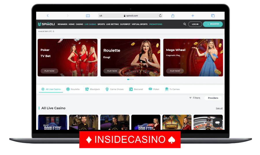 spinoli live casino games