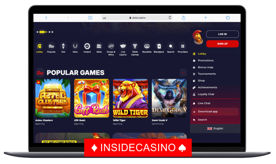 slota casino popular games
