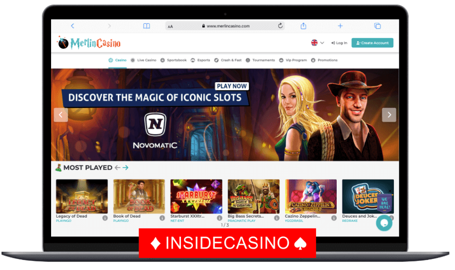 merlin casino slot games
