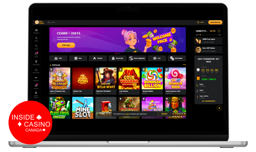 regulated Stay Casino match bonus image in Australia