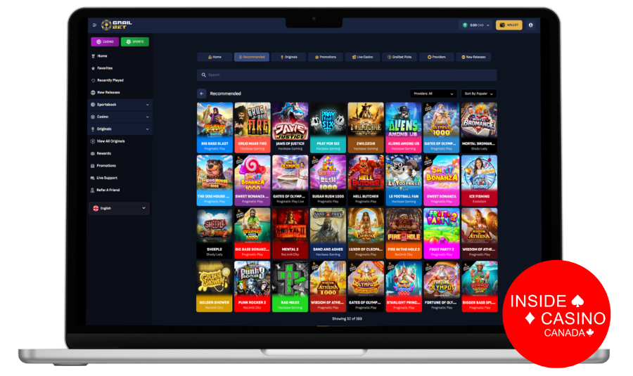 Grailbet top games