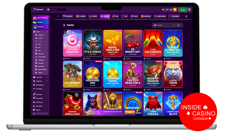 Slotrave Popular games