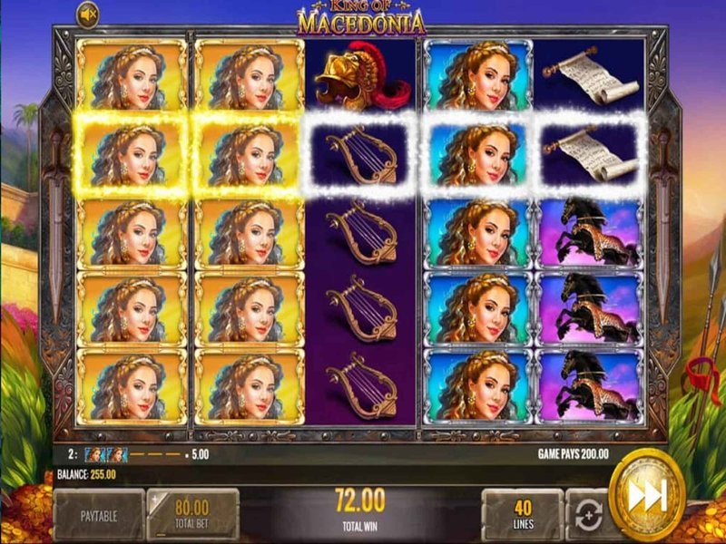 King of macedonia igt slot game reels