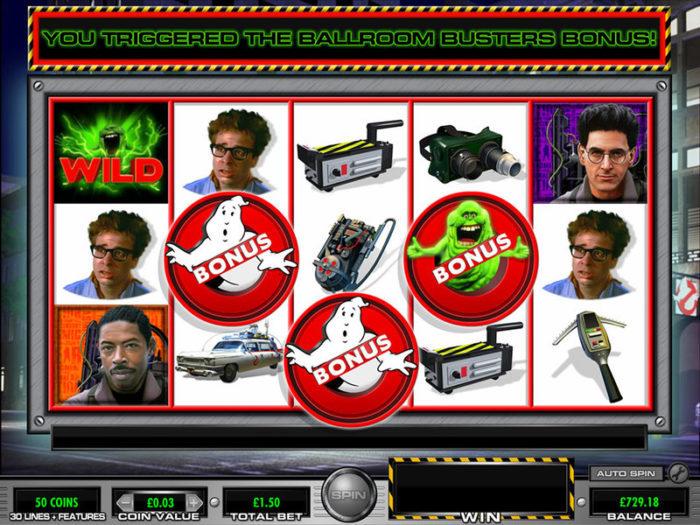 Ghostbusters slot game by igt reels view ca