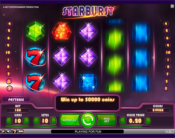 Starburst slot game reels view ca