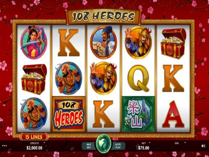 108 heroes slot game by microgaming reels view ca