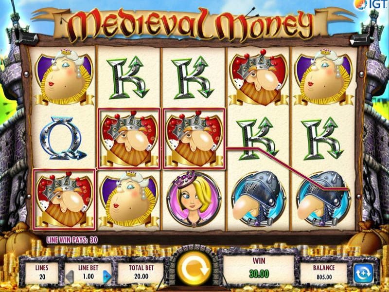 More details on medieval money slot game