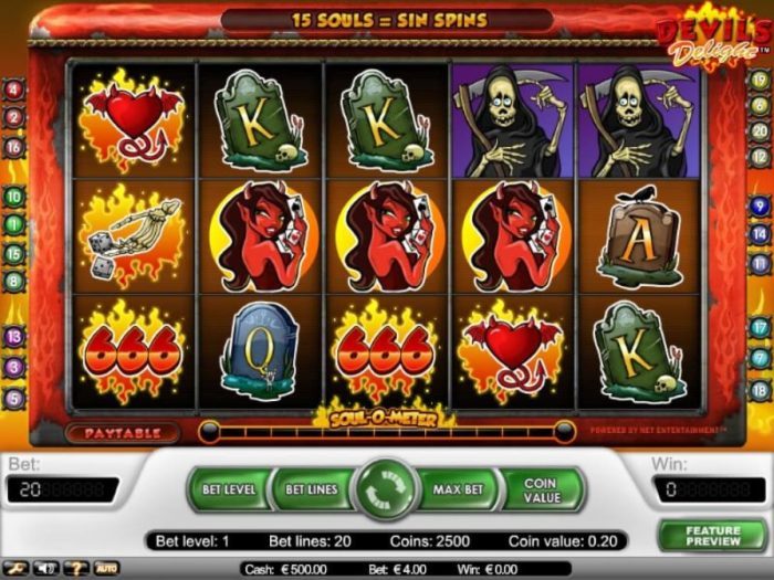 More details on devils delight slot game