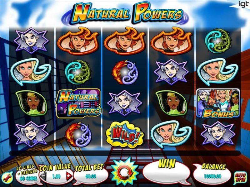 Natural powers by igt slot game reels