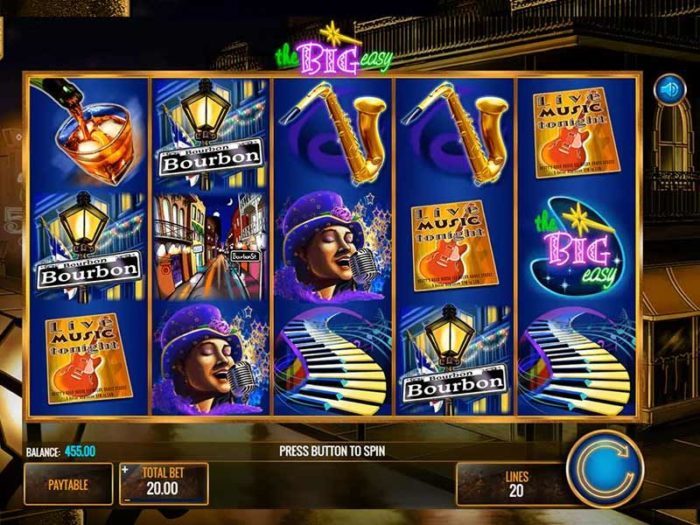 More details on the big easy slot game